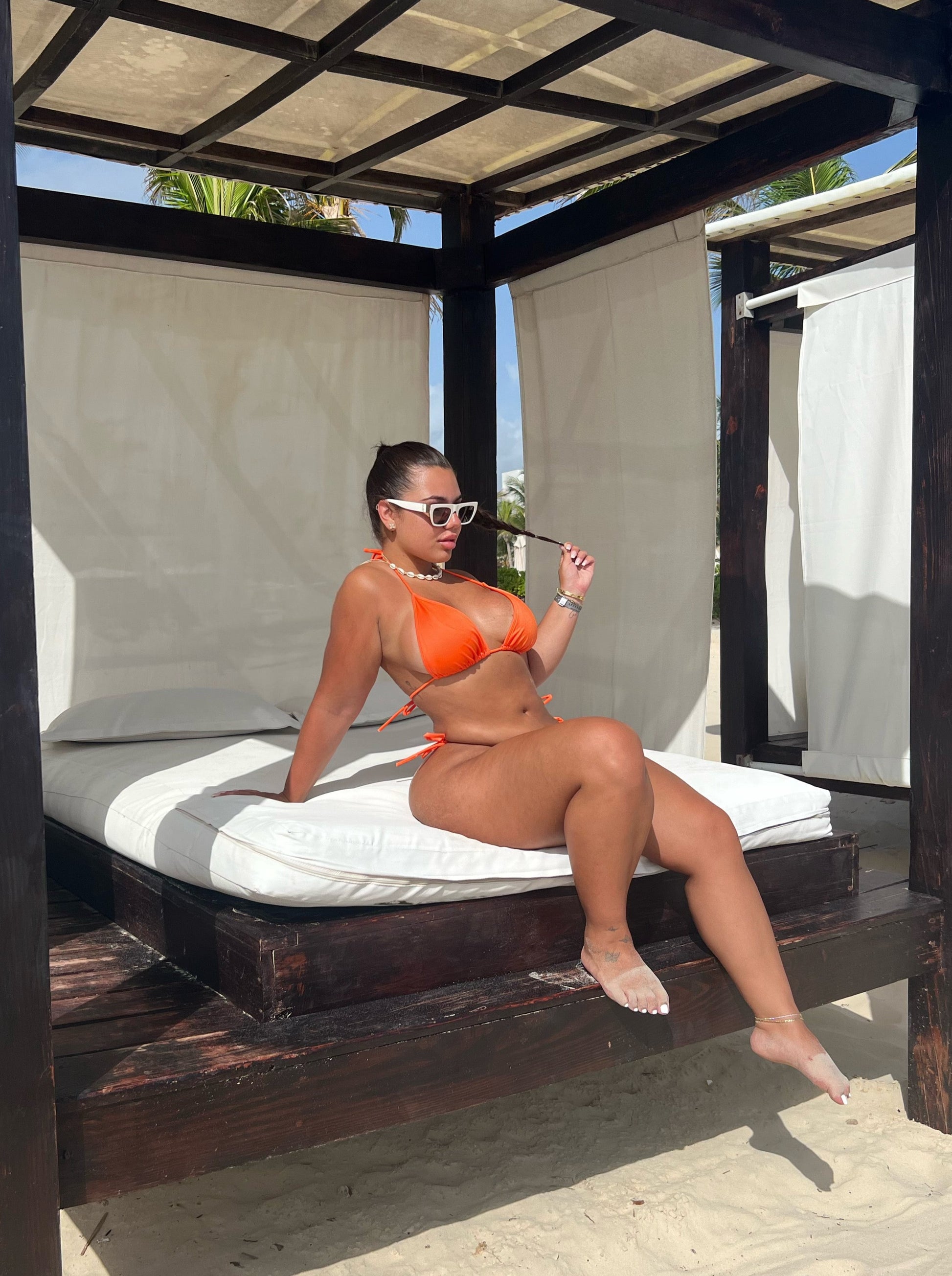 orange bikini
