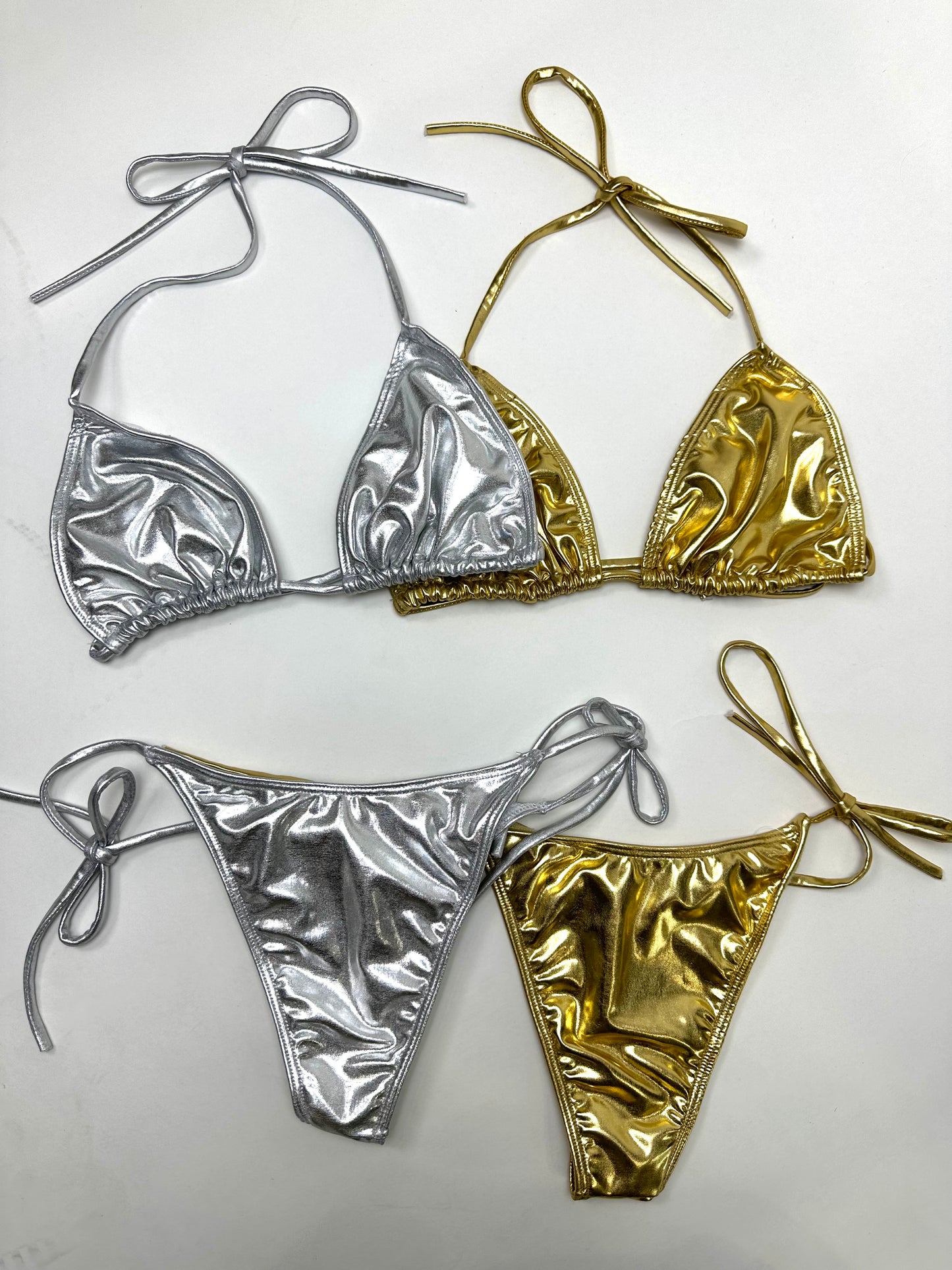 metallic bikini