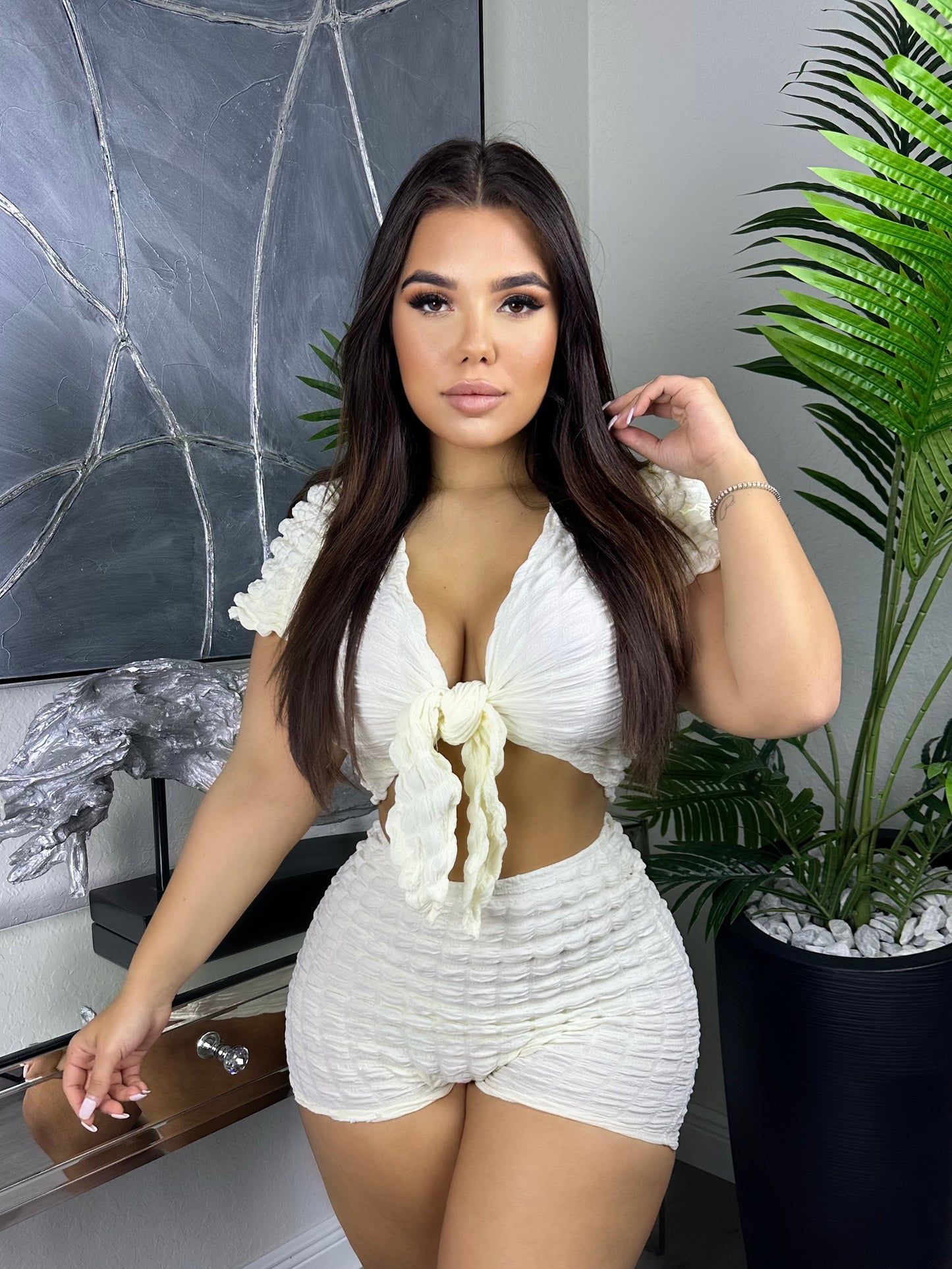 Too Cute Ivory Short Set