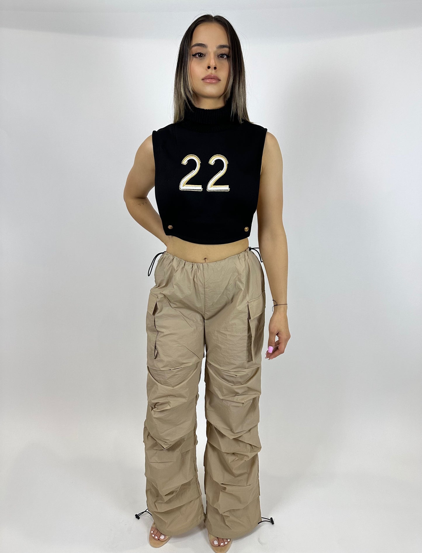 khaki girl cargos