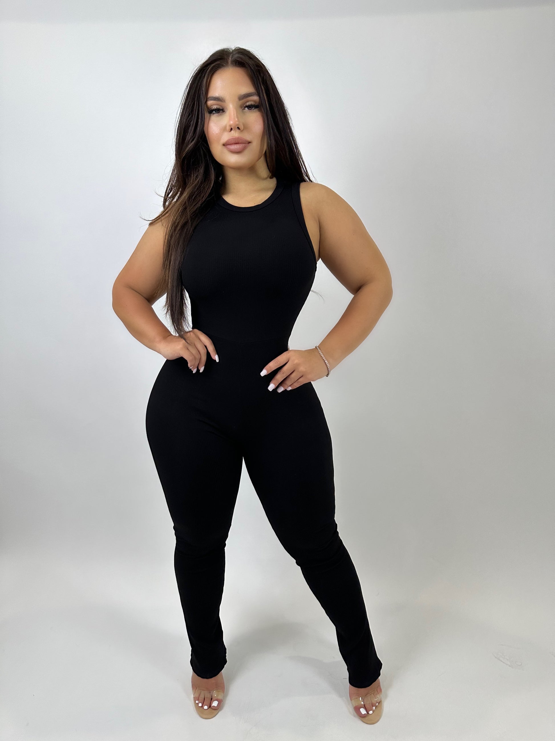 heather boot cut jumpsuit