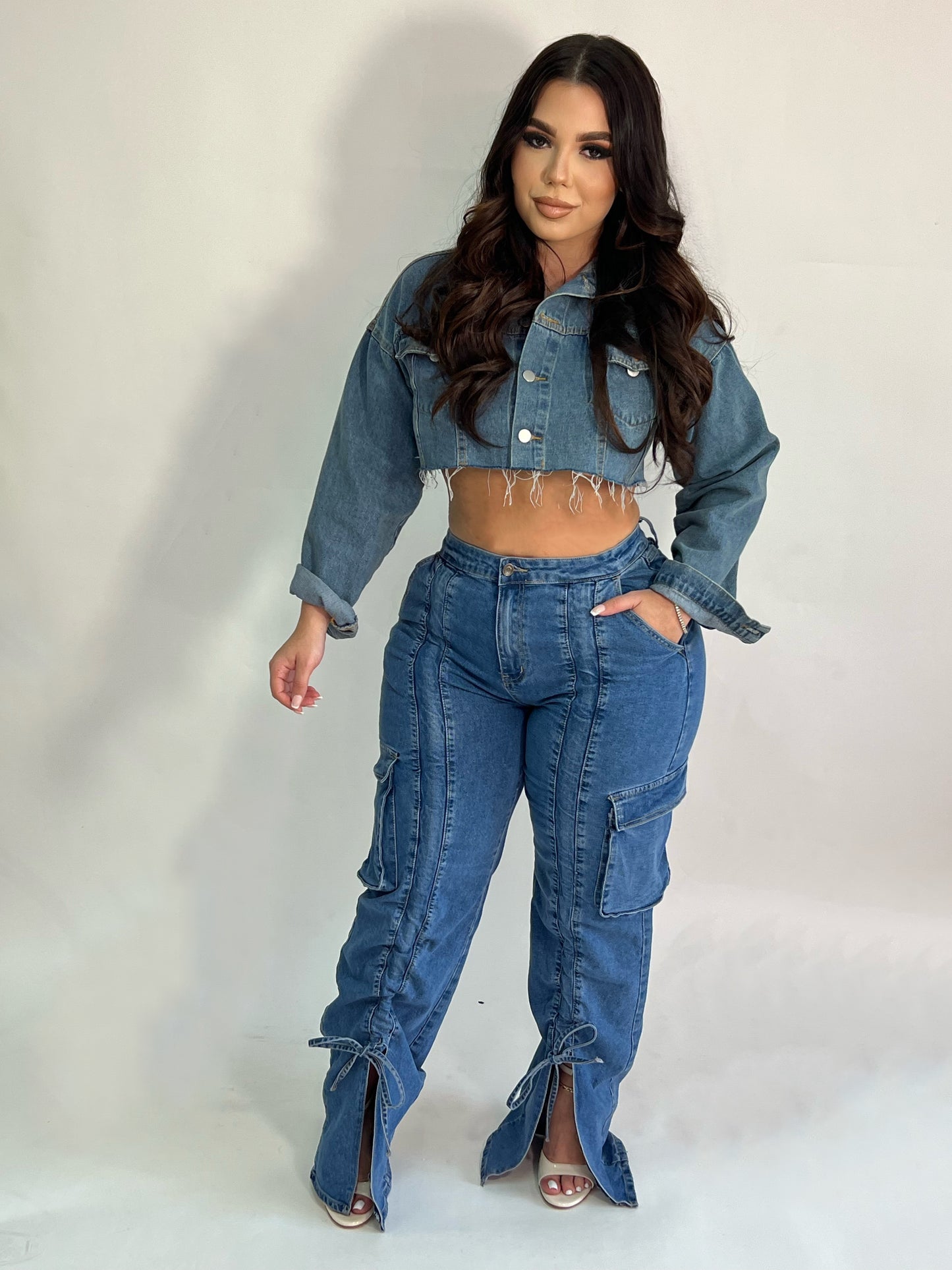 bow down denim pants