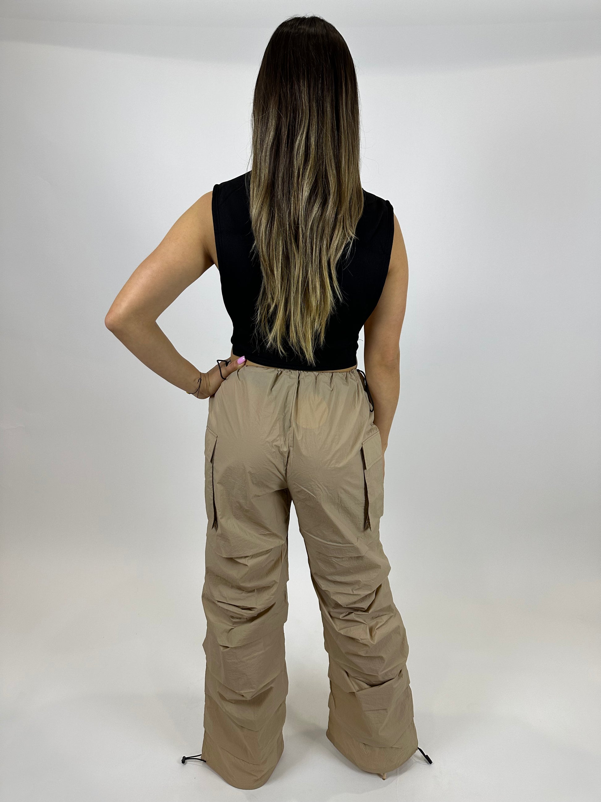 khaki girl cargos