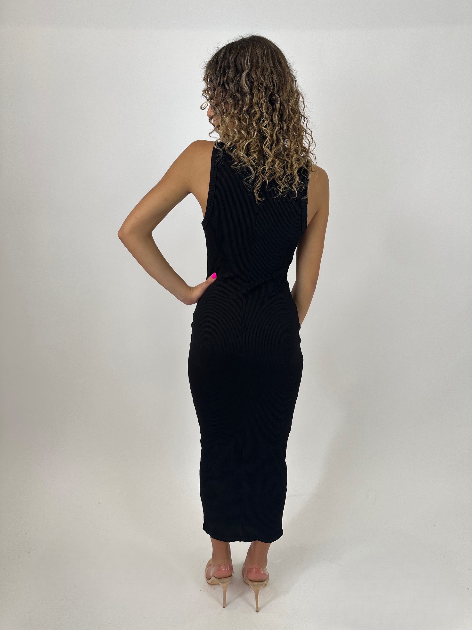 snatched midi dress