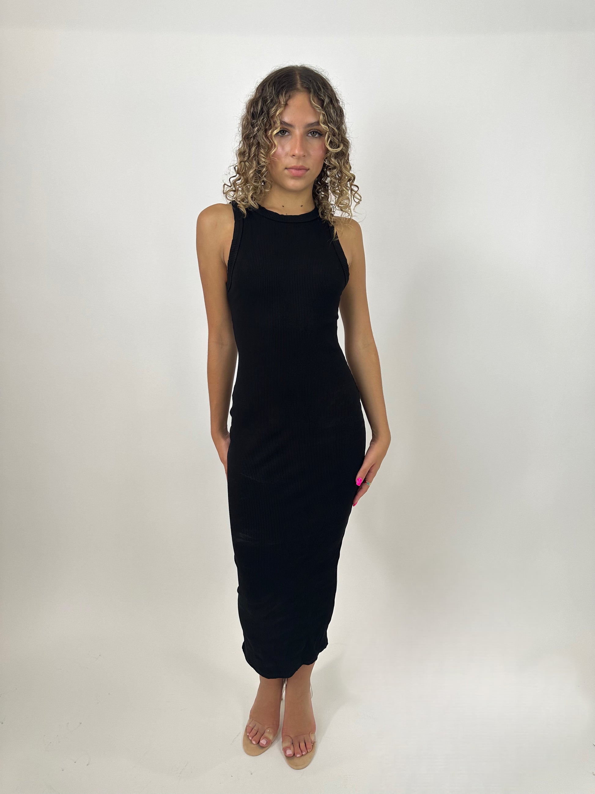 snatched midi dress