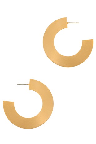 flat metal hoop earring