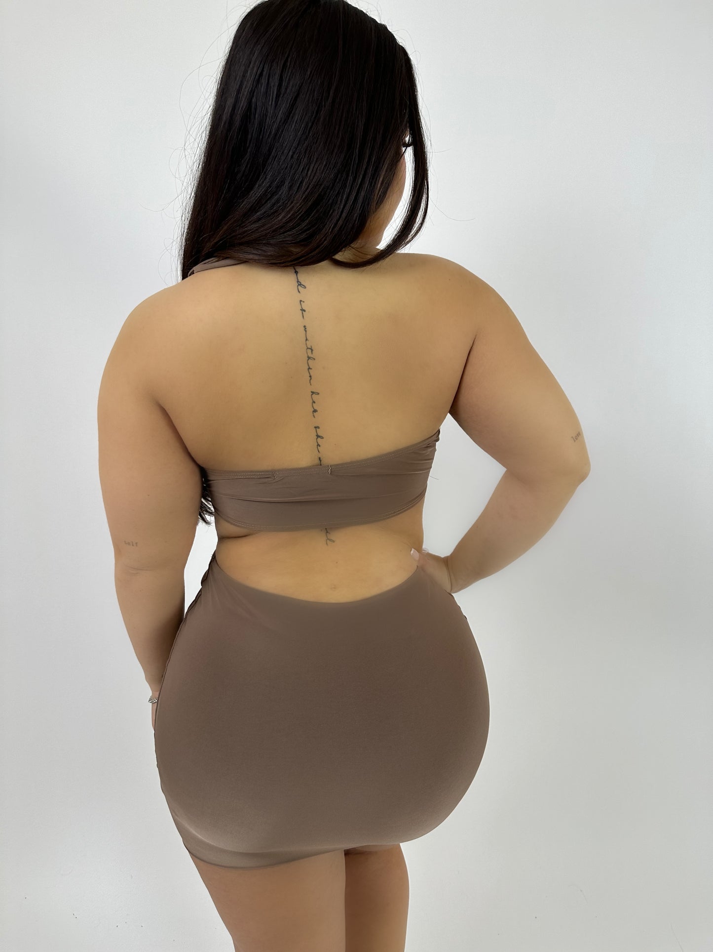 taupe dress